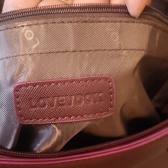 LOVEVOOK Deep Plum Vegan Leather Laptop Tote Bag NWOT 17.3" Work Purse - Picture 4 of 8